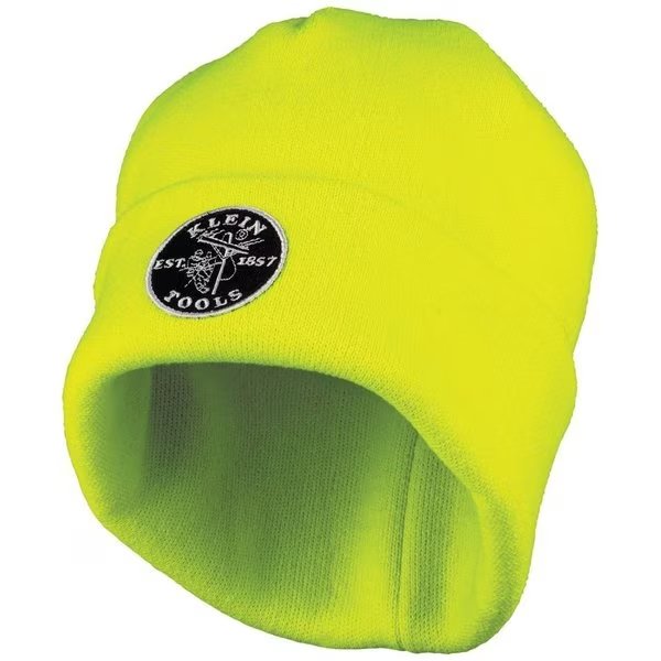 Heavy Knit Hat, High-Visibility Yellow, Patch Logo, KLEIN TOOLS, Mfr# 60568